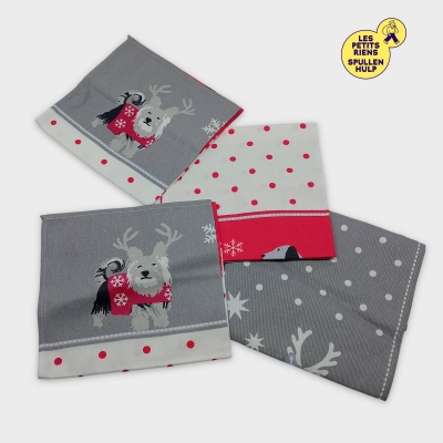 Lot de 4 serviettes de Noël Françoise Saget