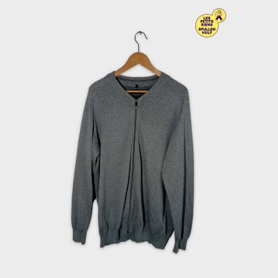 Cardigan Zippé Gris Chiné Casa Moda Xl