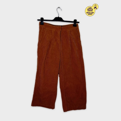 Pantalon Cropped Velours Côtelé Rouille Vila S 36