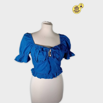 Chemisier Bleu À Volants S - Marque Inconnue
