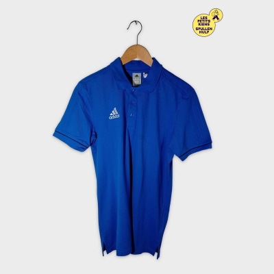 Polo Adidas Bleu Électrique M Avec Logo Brodé