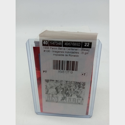 Carte Panini Ronaldo Fc Barcelone 1998 Centenari #106 Le But Impossible