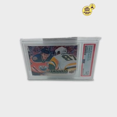 Carte Hockey 2018 Upper Deck Connor Mcdavid Canvas Psa 9 Mint
