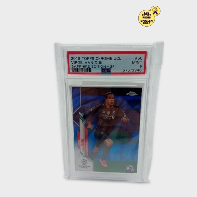 Topps Chrome Ucl Virgil Van Dijk Sapphire Edition Psa 9 Mint