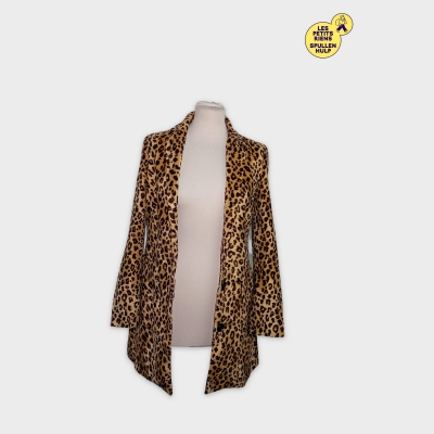 Blazer Léopard Mango Suit Taille S Double Boutonnage