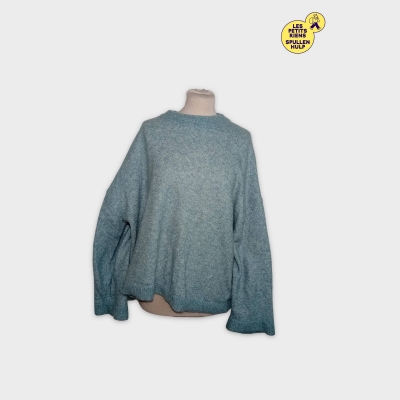 Pull Maille Douce H&m Bleu Clair Xxl