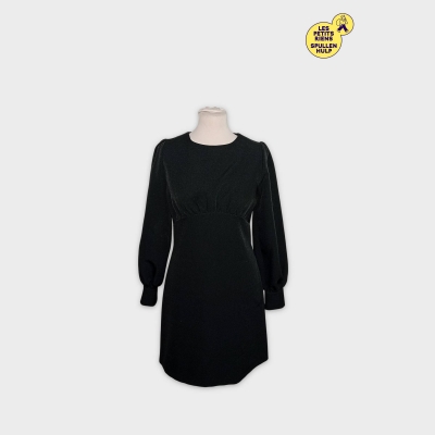 Robe Noire Manches Longues Ballon Astrid Black Label Taille S