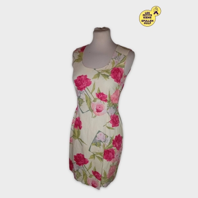 Robe Droite Florale Anne Elisabeth Abaya M 38