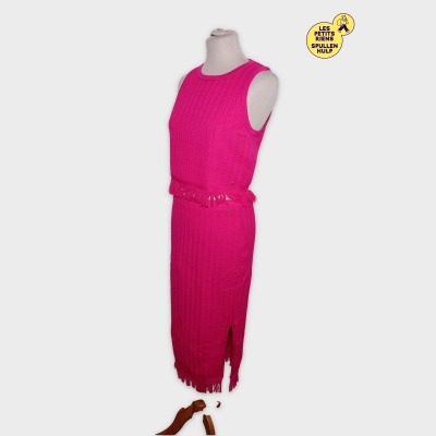 Ensemble Côtelé Fuchsia Guess Crop Top & Jupe Midi