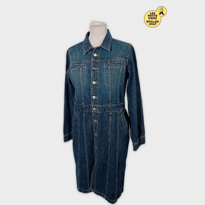 Veste Robe Longue En Jean Pauline B. Bleue Xs