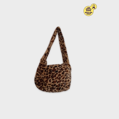 Sac Bandoulière Imitation Fourrure Léopard Style Vintage