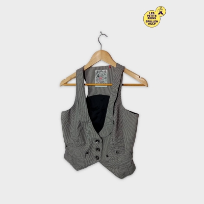 Gilet Ajusté Rayures Fines Qs By S.oliver S 36