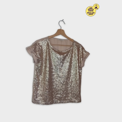 Top À Sequins Champagne Liu Jo Junior Xs / 34 / 6