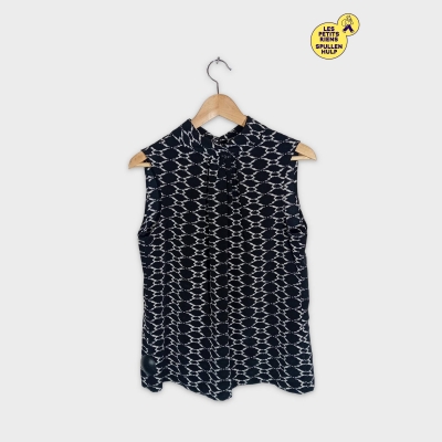 Blouse Imprimée Noir Et Blanc Hobbs London L 40