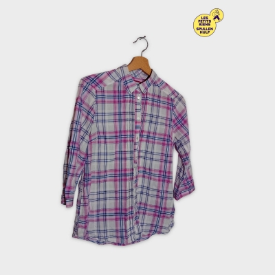 Chemise À Carreaux Massimo Dutti Femme Manches Longues Coton