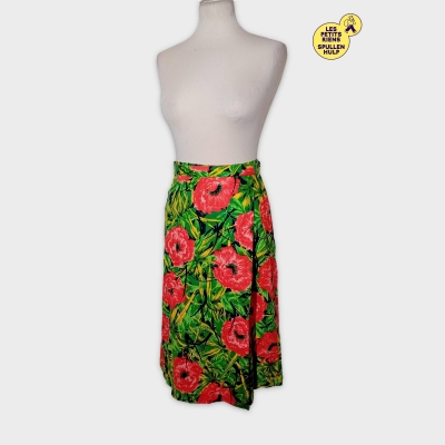 Jupe Tablier Vintage Masterhand Fleurie Colorée Taille M