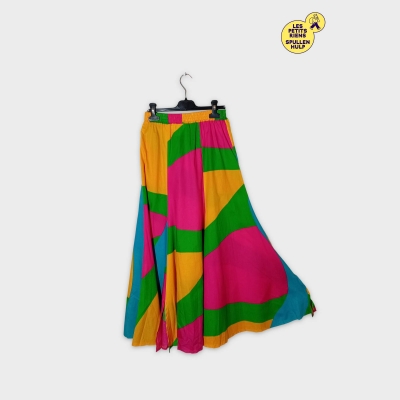 Jupe Longue Finfashion Multicolore Imprimé Géométrique Taille S