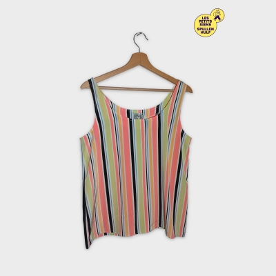 Haut Sans Manches Lenwol Paris Rayé Multicolore Xl