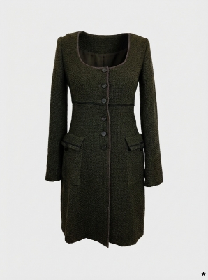 Robe Texturée Emporio Armani Vert Forêt