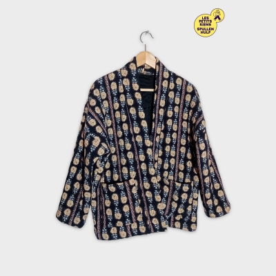 Veste Kimono Imprimé Ethnique Vintage New Life Feeling