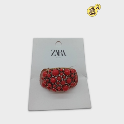 Boucles D'oreilles Zara Perles Rouges Et Dorées Taille Unique Adulte