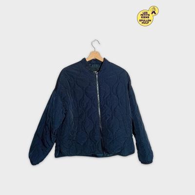 Blouson Matelassé Léger Opus Noir/bleu Marine Femme