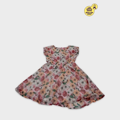 Robe Fille Dpam Fleurie Rose Multicolore Été 6 Ans / 116 Cm