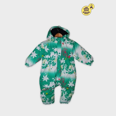 Combinaison De Neige Bébé Fille Orchestra Vert Floral 18-24 Mois