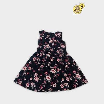 Robe Noire Florale Fille 5 Ans