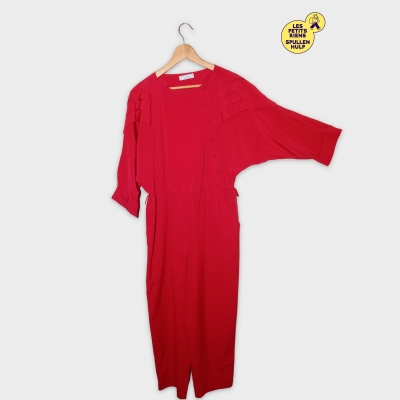 Combinaison Rouge Vera Mont Vintage Taille M 38 Femme