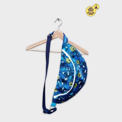 Sac Banane Floral Bleu Et Jaune Label Jaune