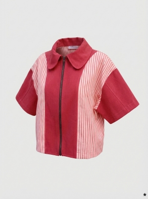 Veste Label Jaune Rouge Rayé