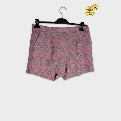 Short Pimkie Motif Paisley Texturé Rose Bleu L 40 12