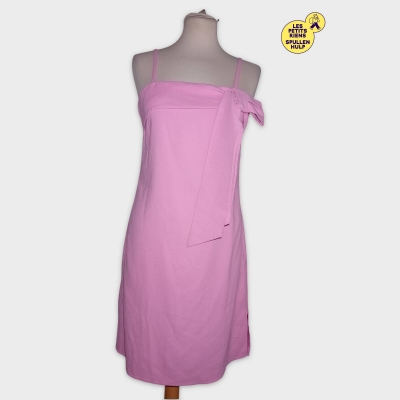 Robe Courte Bandeau Rose Pâle Carla G. Bretelles Fines M
