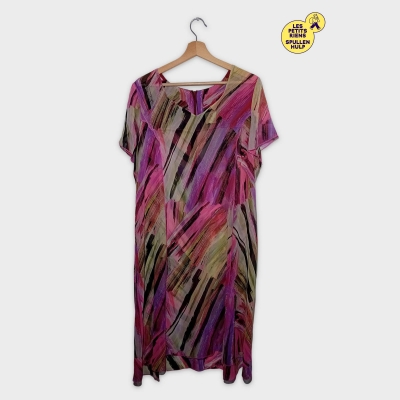 Robe/tunique L&eacute;g&egrave;re France Rivoire Motifs Abstraits Multicolores Taille Unique