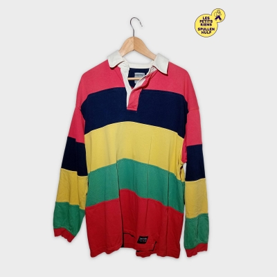 Polo Rugby Esprit Rayures Multicolores Homme L