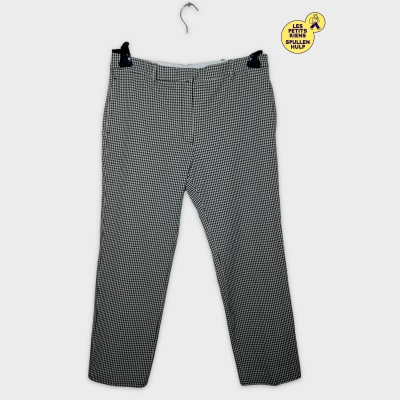 Pantalon Carreaux Vichy Noir Blanc Mango Suit Taille 42 Xl