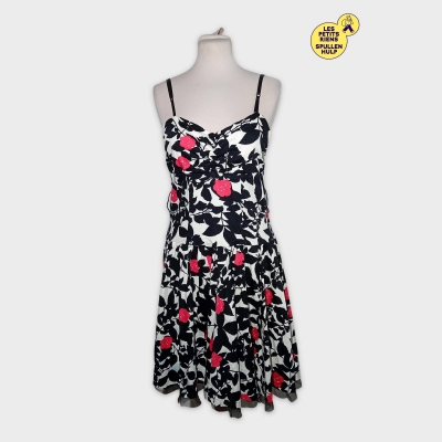 Robe Bustier Rinascimento Linea Dolce Vita L Imprimé Floral Roses Rouges