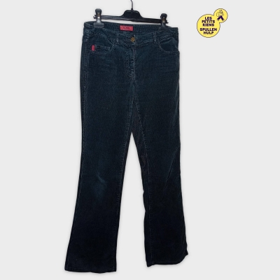 Pantalon Côtelé Bleu Marine Scapa Jeans Taille S
