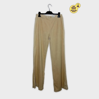Pantalon Velours C&ocirc;tel&eacute; Beige Hennes Collection M 38