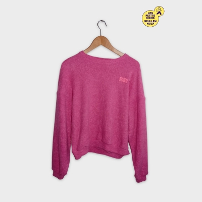 Pull Sweat Molletonn&eacute; Rose Fish & Chips Taille Unique #creating Memories