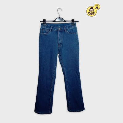Jean Bleu Doubl&eacute; Polaire Chaud Femme Taille S