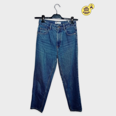 Jeans Mom Fit Zara Bleu Denim Taille 36