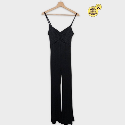Combinaison Pantalon Noire Pailletée Bershka S À Fines Bretelles