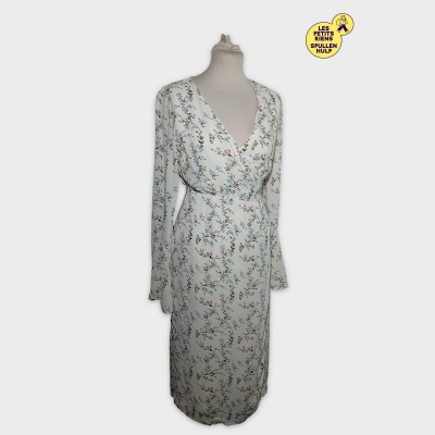 Robe Portefeuille Longue Fleurie Essentiel Antwerp Xs