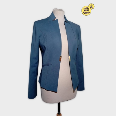 Blazer Cintr&eacute; Kocca Daemay Bleu Canard Taille M Neuf Avec &Eacute;tiquette