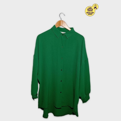 Chemisier Vert &Eacute;meraude D.l.c. 2 Manches Longues Xl 42 14