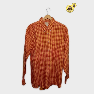 Chemise Nashville Menswear &Agrave; Carreaux Rouge Et Jaune En Coton L