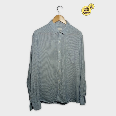 Chemise Homme Massimo Dutti Ray&eacute;e 100% Lin Xl