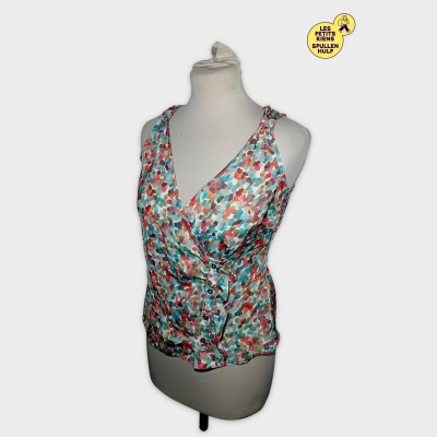 Haut Sans Manches Multicolore R&g Motif Pois Taille S 36